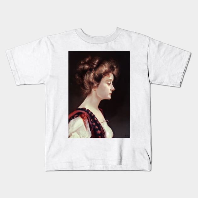 Portrait vintage Kids T-Shirt by Artofokan